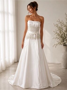 ✨ STUNNING WHITE WEDDING GOWN LACE NWT SIZE 12 WEDDING DRESS BRIDAL✨